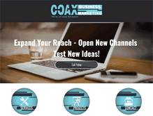 Tablet Screenshot of coaxbusinessmarketing.com